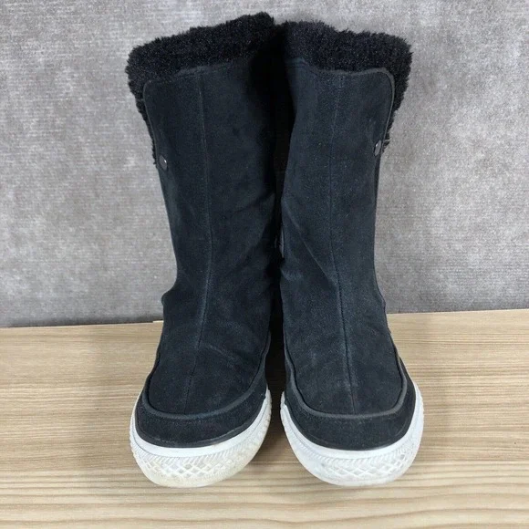 Converse Boots Junior 5 Chuck Taylor Beverly Black Suede Leather Faux Fur Lined